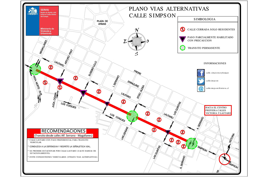 •	Plano mejoramiento y reposición de pavimentos en calle Almirante Simpson 